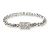 101367, PAVE CUBIC ZIRCONIA CENTER MAGNETIC CLOSURE BRACELET