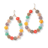 101385, DAINTY FLOWER BEADED EARRING