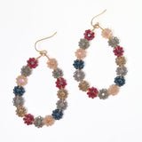 101385, DAINTY FLOWER BEADED EARRING