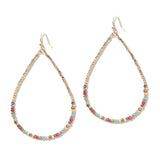 101387, DAINTY BEADED TEARDROP EARRING