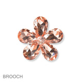 101393, FLOWER RHINESTONE PIN BROOCH