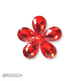 101393, FLOWER RHINESTONE PIN BROOCH
