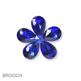 101393, FLOWER RHINESTONE PIN BROOCH