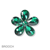 101393, FLOWER RHINESTONE PIN BROOCH