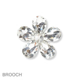 101393, FLOWER RHINESTONE PIN BROOCH