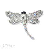 101395, DRAGONFLY RHINESTONE PIN BROOCH