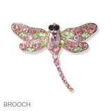 101395, DRAGONFLY RHINESTONE PIN BROOCH