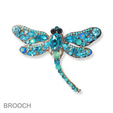 101395, DRAGONFLY RHINESTONE PIN BROOCH