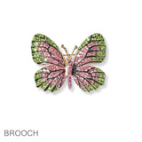101396, BUTTERFLY CRYSTAL RHINESTONE PIN BROOCH