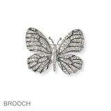 101396, BUTTERFLY CRYSTAL RHINESTONE PIN BROOCH