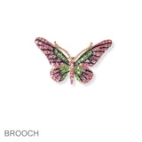 101397, SMALL BUTTERFLY CRYSTAL RHINESTONE PIN BROOCH