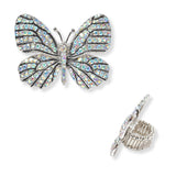 101407, BIG BUTTERFLY RHINESTONE STRETCH RING