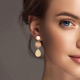 101416, GEOMETRIC DROP DANGLE EARRING