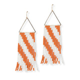 101424, TWO TONE SEED BEAD TASSEL EARRING