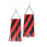 101424, TWO TONE SEED BEAD TASSEL EARRING