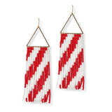 101424, TWO TONE SEED BEAD TASSEL EARRING