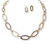 101441, HAMMERED SIMPLE CHAIN NECKLACE