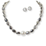 101442, PEARL ACCENT NUGGET BEADED NECKLACE