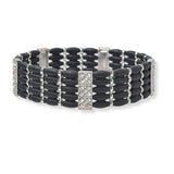 101450, PAVE CRYSTAL RHINESTONE ACCENT STRETCH WATCH BRACELET