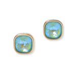 101464, GEOMETRIC RHINESTONE STUD EARRING