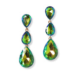 101467, TEARDROP RHINESTONE DROP DANGLE EARRING