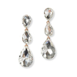 101467, TEARDROP RHINESTONE DROP DANGLE EARRING