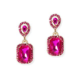 101468, GEOMETRIC RHINESTONE DANGLE EARRING