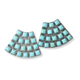 101470, WESTERN GEOMETRIC TURQUOISE STONE EARRING