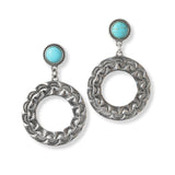 101479, WESTERN ROUND DANGLE EARRING
