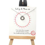 101505, GOLD DIPPED, "LET GO & MOVE ON" DAINTY MULTI HEART NECKLACE