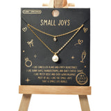 101507, GOLD DIPPED, DAINTY PEARL CUBIC ZIRCONIA CHARM DOUBLE LAYERED NECKLACE