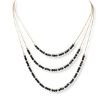 101524, DAINTY BEADED TRIPLE LAYERED NECKLACE