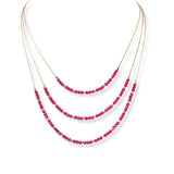 101524, DAINTY BEADED TRIPLE LAYERED NECKLACE