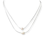 101549, FRESHWATER PEARL DOUBLE LAYERED NECKLACE