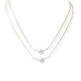 101549, FRESHWATER PEARL DOUBLE LAYERED NECKLACE