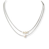 101551, FRESHWATER PEARL DOUBLE LAYERED NECKLACE