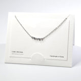 101589, 14K GOLD DIPPED, DAINTY HEART CUBIC ZIRCONIA NECKLACE