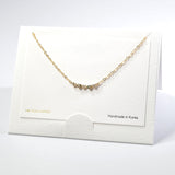 101589, 14K GOLD DIPPED, DAINTY HEART CUBIC ZIRCONIA NECKLACE