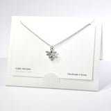 101593, 14K GOLD DIPPED, DAINTY BEE CUBIC ZIRCONIA CHARM NECKLACE