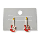 101614, GUITAR ENAMEL STUD EARRING