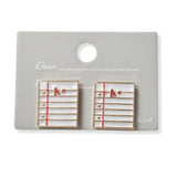 101618, A+ GRADE ENAMEL STUD EARRING