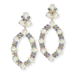 101641, GEOMETRIC CRYSTAL RHINESTONE DANGLE EARRING