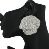 101675, CRUMBLED CRYSTAL RHINESTONE EARRING