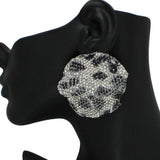 101675, CRUMBLED CRYSTAL RHINESTONE EARRING