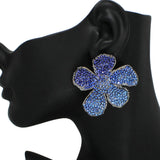 101677, FLOWER CRYSTAL RHINESTONE EARRING