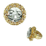 101681, BIG RHINESTONE FLORAL STRETCH RING