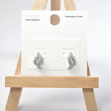 101684, 14K GOLD DIPPED, DAINTY CUBIC ZIRCONIA STUD EARRING