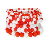 101969, MULTI LAYERED BEADED STRETCH BRACELET