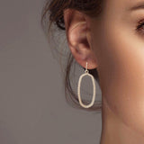 101995, GEOMETRIC METAL DANGLE EARRING