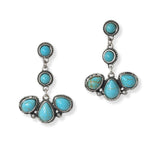 102003, WESTERN TURQUOISE STONE DANGLE EARRING